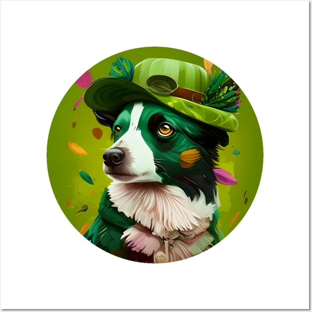 Beautiful Lady Dog St. Patrick's Day Wall Art by WilliamHoraceBatezell